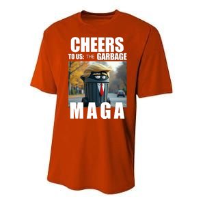 Cheers To The Us Garbage Maga Donald Trump Performance Sprint T-Shirt