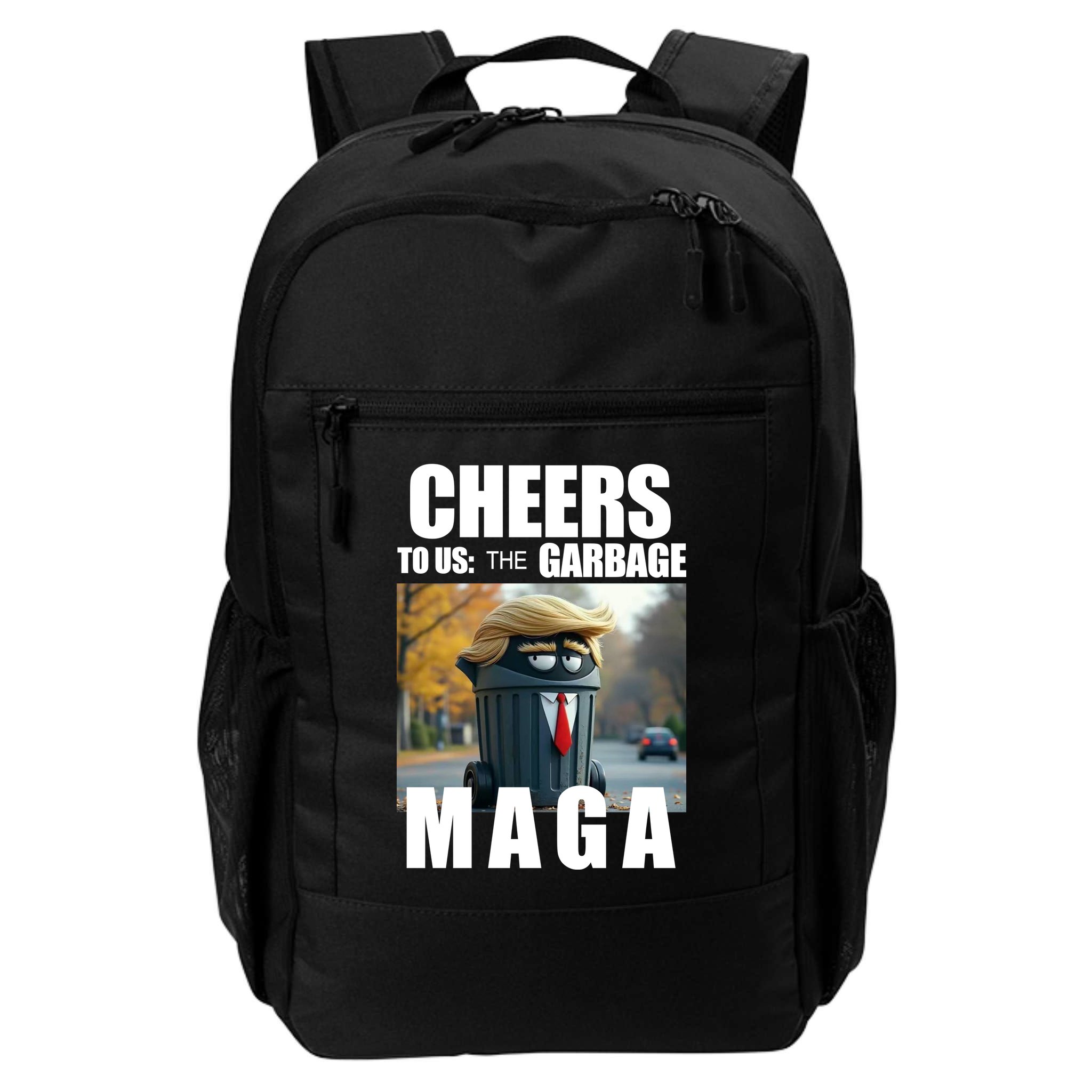 Cheers To The Us Garbage Maga Donald Trump Backpack