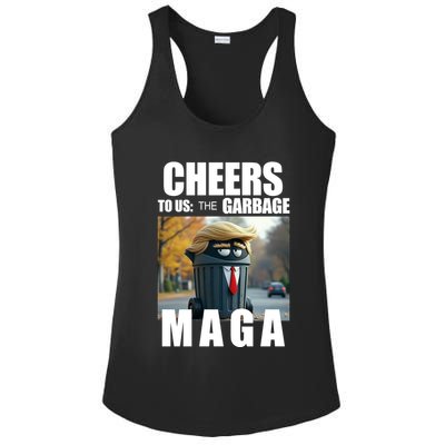 Cheers To The Us Garbage Maga Donald Trump Ladies PosiCharge Competitor Racerback Tank