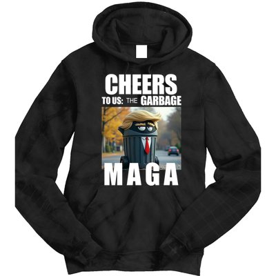 Cheers To The Us Garbage Maga Donald Trump Tie Dye Hoodie