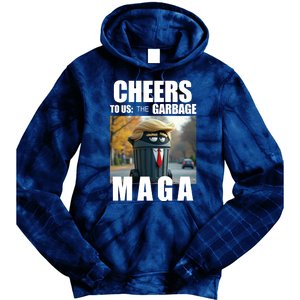 Cheers To The Us Garbage Maga Donald Trump Tie Dye Hoodie