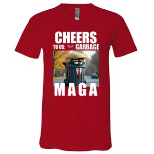 Cheers To The Us Garbage Maga Donald Trump V-Neck T-Shirt