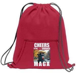 Cheers To The Us Garbage Maga Donald Trump Sweatshirt Cinch Pack Bag