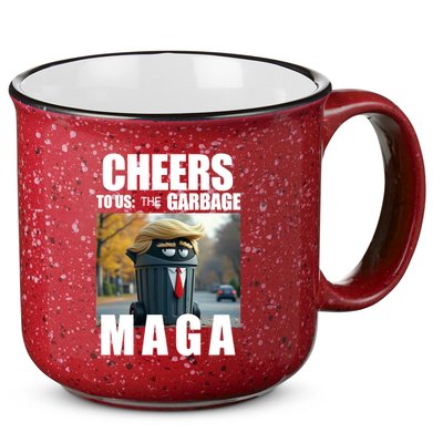 Cheers To The Us Garbage Maga Donald Trump 15oz Campfire Ceramic Mug