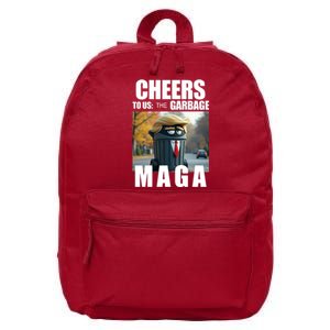 Cheers To The Us Garbage Maga Donald Trump 16 in Basic Backpack