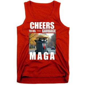 Cheers To The Us Garbage Maga Donald Trump Tank Top