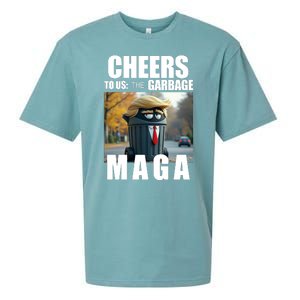 Cheers To The Us Garbage Maga Donald Trump Sueded Cloud Jersey T-Shirt