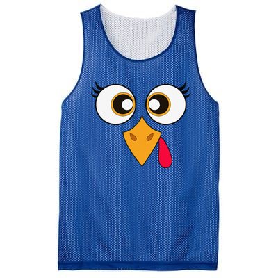 Cute Thanksgiving Turkey Face Funny Turkey Day Mesh Reversible Basketball Jersey Tank