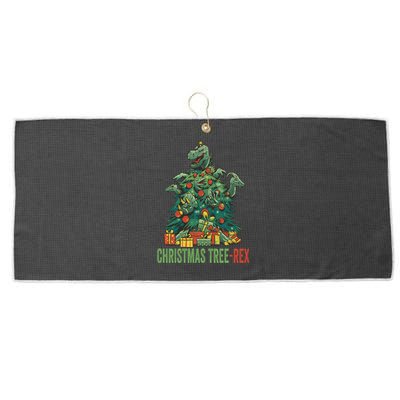 Christmas Tree Trex Christmas Meaningful Gift Large Microfiber Waffle Golf Towel