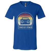 Cassette Tape Tower Of Power Rock Music V-Neck T-Shirt