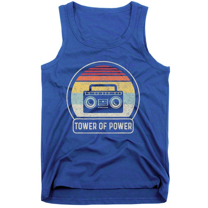 Cassette Tape Tower Of Power Rock Music Tank Top