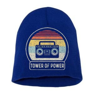 Cassette Tape Tower Of Power Rock Music Short Acrylic Beanie