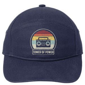 Cassette Tape Tower Of Power Rock Music 7-Panel Snapback Hat