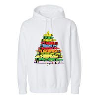 Christmas Tree Teacher Student Xmas Teacher Pajamas Garment-Dyed Fleece Hoodie