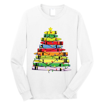 Christmas Tree Teacher Student Xmas Teacher Pajamas Long Sleeve Shirt