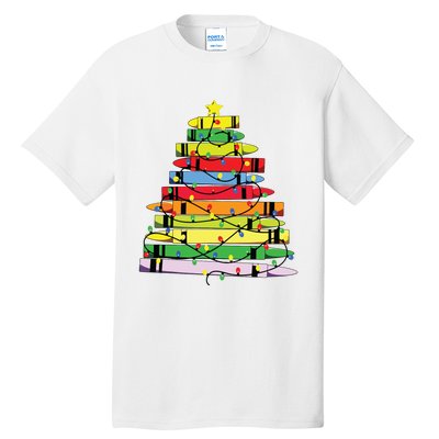 Christmas Tree Teacher Student Xmas Teacher Pajamas Tall T-Shirt