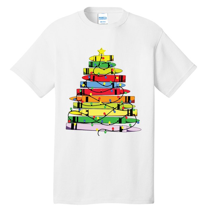 Christmas Tree Teacher Student Xmas Teacher Pajamas Tall T-Shirt