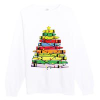 Christmas Tree Teacher Student Xmas Teacher Pajamas Premium Crewneck Sweatshirt