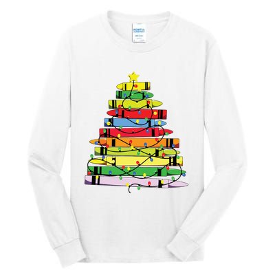 Christmas Tree Teacher Student Xmas Teacher Pajamas Tall Long Sleeve T-Shirt