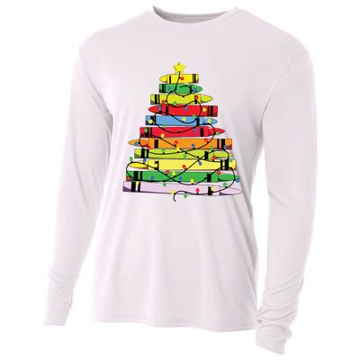 Christmas Tree Teacher Student Xmas Teacher Pajamas Cooling Performance Long Sleeve Crew