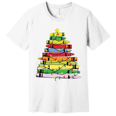 Christmas Tree Teacher Student Xmas Teacher Pajamas Premium T-Shirt