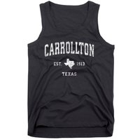 Carrollton Texas Tx Vintage Athletic Sports Tank Top