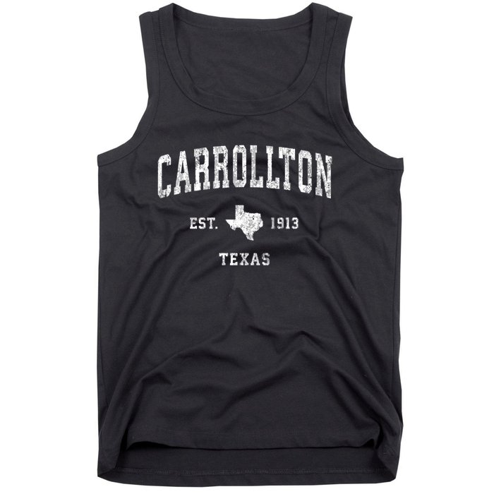 Carrollton Texas Tx Vintage Athletic Sports Tank Top