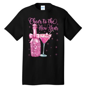 Cheer To The New Year Happy New Year 2025 Party Tall T-Shirt