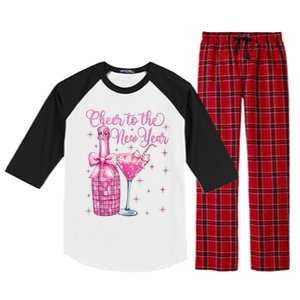 Cheer To The New Year Happy New Year 2025 Party Raglan Sleeve Pajama Set