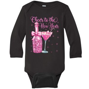 Cheer To The New Year Happy New Year 2025 Party Baby Long Sleeve Bodysuit