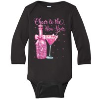 Cheer To The New Year Happy New Year 2025 Party Baby Long Sleeve Bodysuit