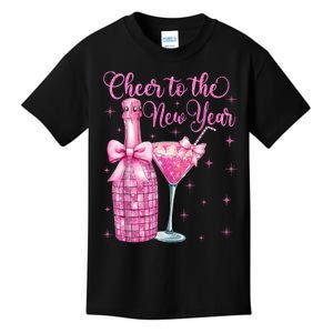 Cheer To The New Year Happy New Year 2025 Party Kids T-Shirt