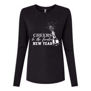 Cheers To The Freakin New Year Funny Gift For New Years Eve Cool Gift Womens Cotton Relaxed Long Sleeve T-Shirt