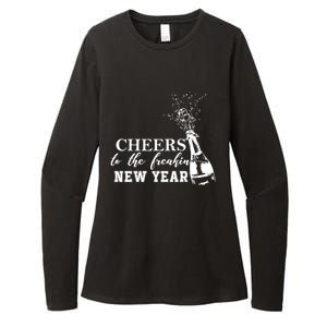 Cheers To The Freakin New Year Funny Gift For New Years Eve Cool Gift Womens CVC Long Sleeve Shirt