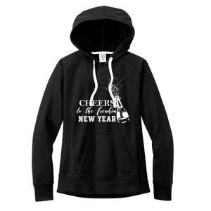 Cheers To The Freakin New Year Funny Gift For New Years Eve Cool Gift Women's Fleece Hoodie