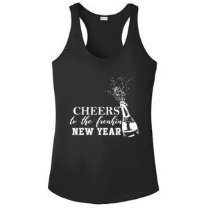 Cheers To The Freakin New Year Funny Gift For New Years Eve Cool Gift Ladies PosiCharge Competitor Racerback Tank