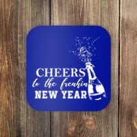 Cheers To The Freakin New Year Funny Gift For New Years Eve Cool Gift Coaster