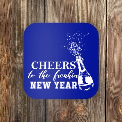 Cheers To The Freakin New Year Funny Gift For New Years Eve Cool Gift Coaster