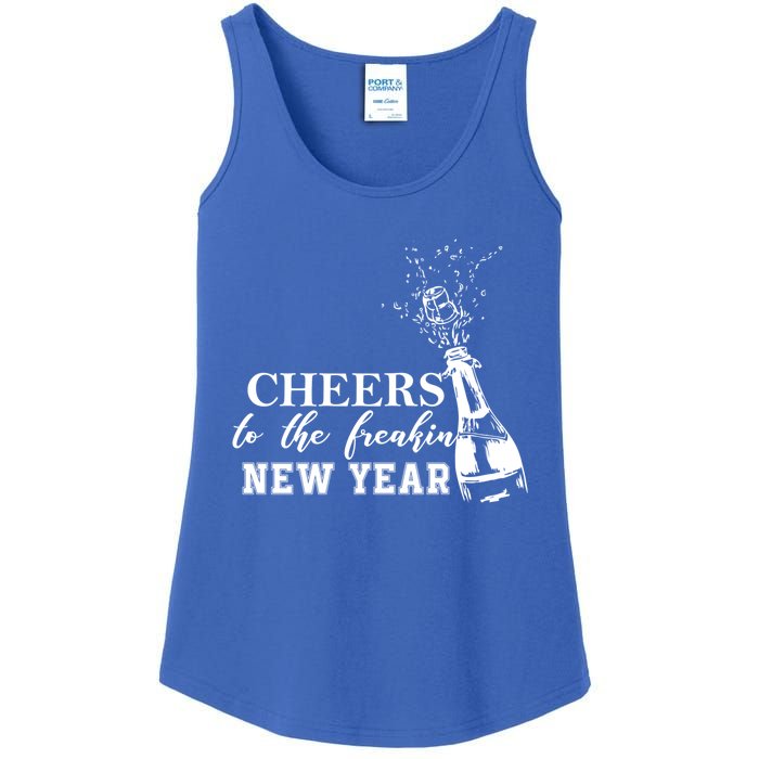 Cheers To The Freakin New Year Funny Gift For New Years Eve Cool Gift Ladies Essential Tank