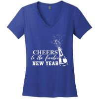 Cheers To The Freakin New Year Funny Gift For New Years Eve Cool Gift Women's V-Neck T-Shirt