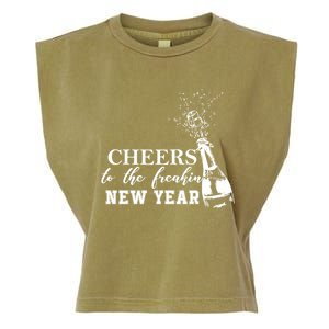 Cheers To The Freakin New Year Funny Gift For New Years Eve Cool Gift Garment-Dyed Women's Muscle Tee