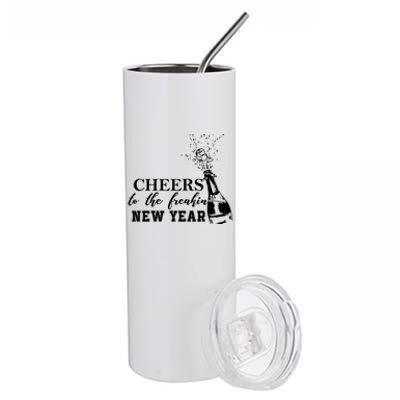 Cheers To The Freakin New Year Funny Gift For New Years Eve Cool Gift Stainless Steel Tumbler