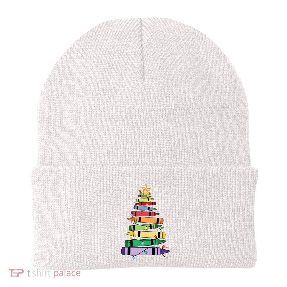 Christmas Tree Teacher School Holiday Season Knit Cap Winter Beanie