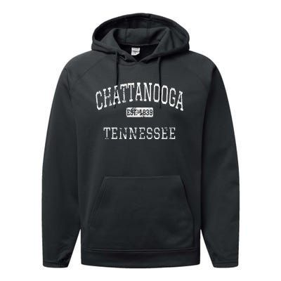 Chattanooga Tennessee TN Vintage Performance Fleece Hoodie