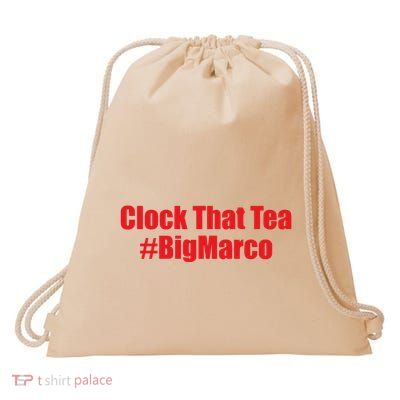 Clock That Tea #Bigmarco Drawstring Bag