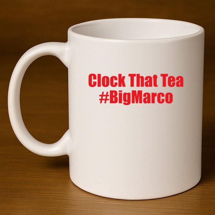 Clock That Tea #Bigmarco 11oz C Handle Ceramic Mug