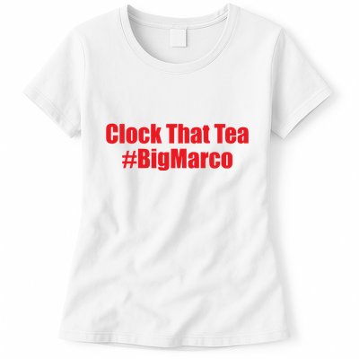 Clock That Tea #Bigmarco Womens T-Shirt