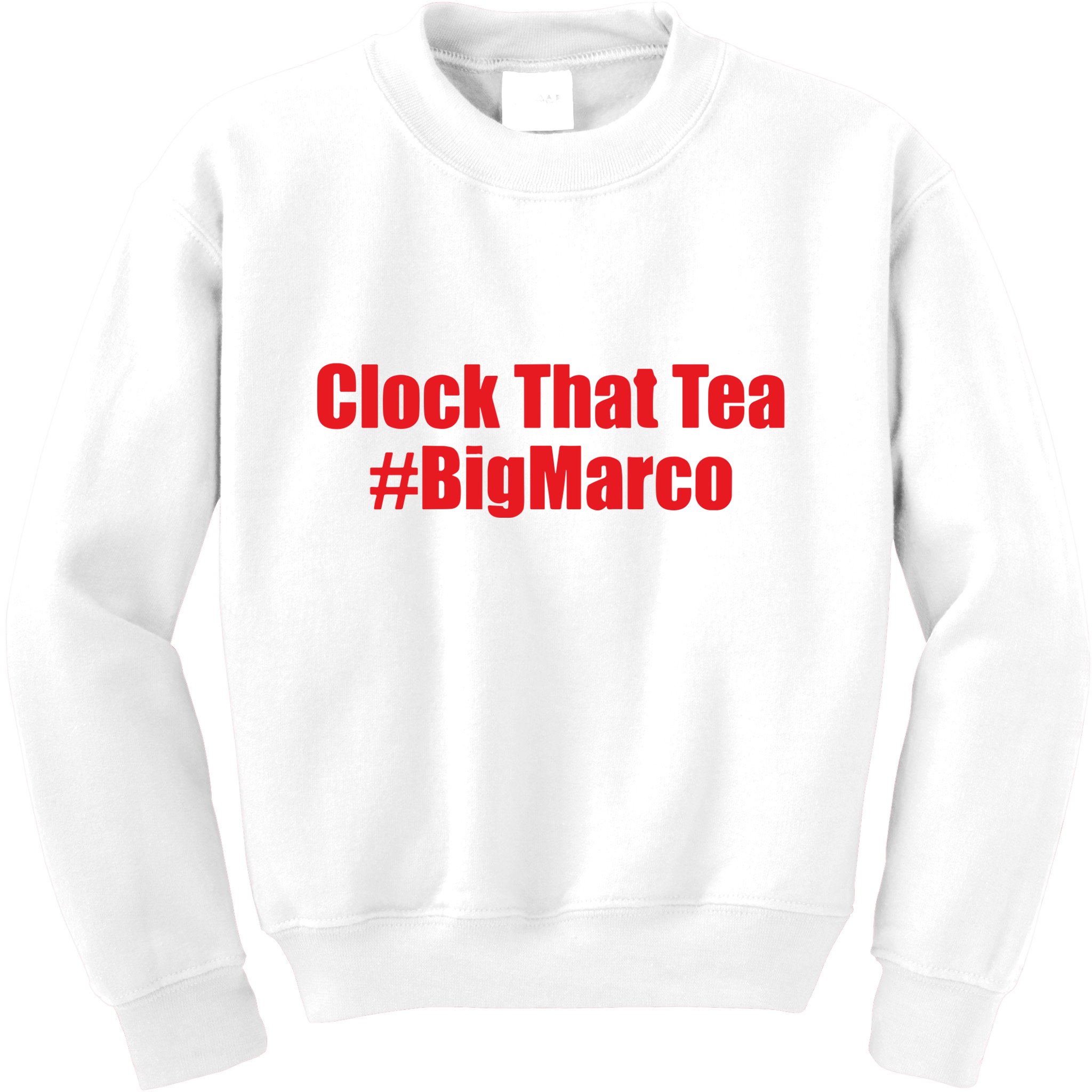 Clock That Tea #Bigmarco Kids Sweatshirt