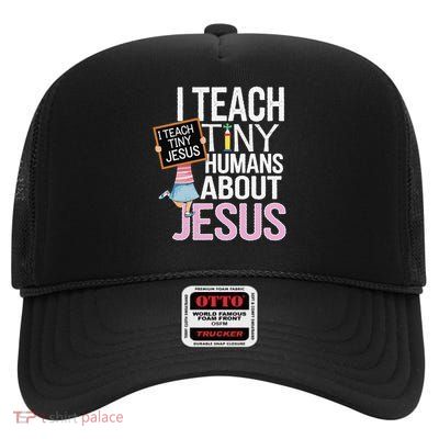 Christian Teacher Theology Bible Study by Christianity 2 High Crown Mesh Back Trucker Hat