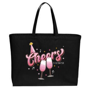 Cheers To The New Year 2024 Happy New Year Drinking Team Cotton Canvas Jumbo Tote